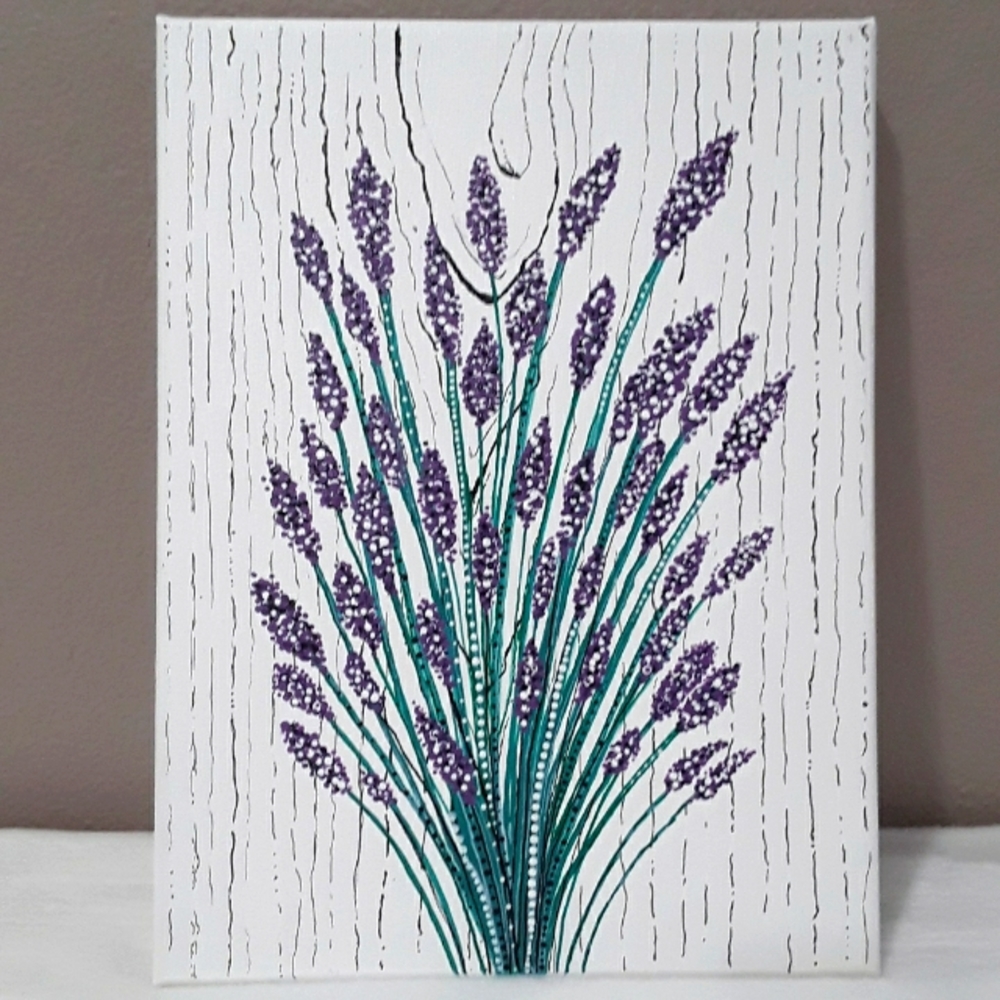 🌿Lavender Abstract Painting